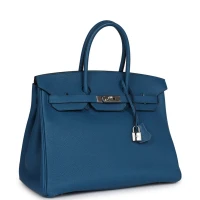 Hermes Birkin 35 Bleu de Galice Togo Palladium Hardware Hermes Birkin 35 Bleu de Galice Togo Palladium Hardware