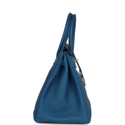 Hermes Birkin 35 Bleu de Galice Togo Palladium Hardware Hermes Birkin 35 Bleu de Galice Togo Palladium Hardware
