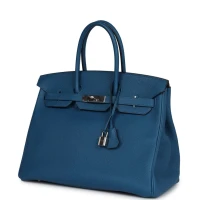 Hermes Birkin 35 Bleu de Galice Togo Palladium Hardware Hermes Birkin 35 Bleu de Galice Togo Palladium Hardware