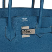 Hermes Birkin 35 Bleu de Galice Togo Palladium Hardware Hermes Birkin 35 Bleu de Galice Togo Palladium Hardware