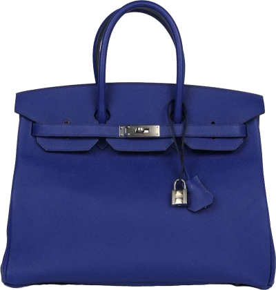 Hermes Birkin 35 Bleu Electric Epsom Palladium Hardware Hermes Birkin 35 Bleu Electric Epsom Palladium Hardware