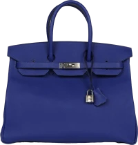 Hermes Birkin 35 Bleu Electric Epsom Palladium Hardware Hermes Birkin 35 Bleu Electric Epsom Palladium Hardware