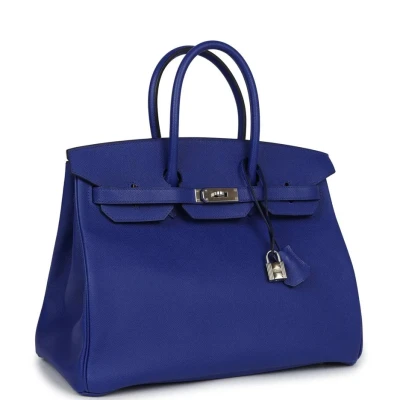 Hermes Birkin 35 Bleu Electric Epsom Palladium Hardware Hermes Birkin 35 Bleu Electric Epsom Palladium Hardware