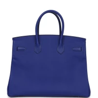 Hermes Birkin 35 Bleu Electric Epsom Palladium Hardware Hermes Birkin 35 Bleu Electric Epsom Palladium Hardware