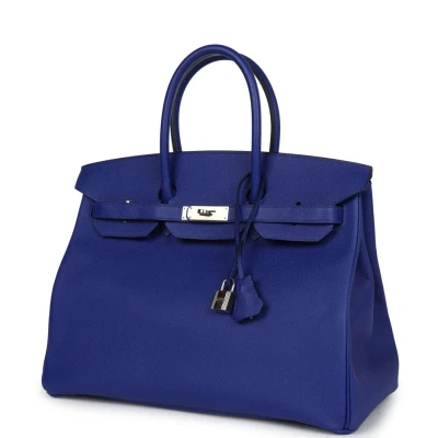 Hermes Birkin 35 Bleu Electric Epsom Palladium Hardware Hermes Birkin 35 Bleu Electric Epsom Palladium Hardware