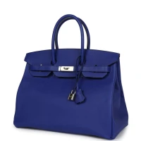 Hermes Birkin 35 Bleu Electric Epsom Palladium Hardware Hermes Birkin 35 Bleu Electric Epsom Palladium Hardware