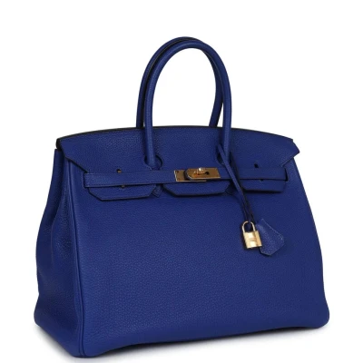 Hermes Birkin 35 Bleu Electric Togo Gold Hardware Hermes Birkin 35 Bleu Electric Togo Gold Hardware