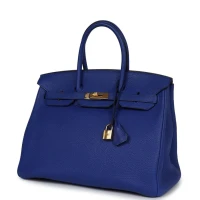 Hermes Birkin 35 Bleu Electric Togo Gold Hardware Hermes Birkin 35 Bleu Electric Togo Gold Hardware