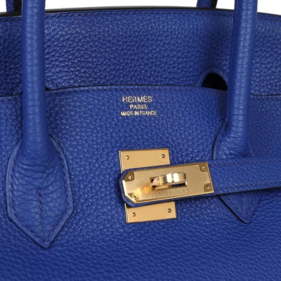 Hermes Birkin 35 Bleu Electric Togo Gold Hardware Hermes Birkin 35 Bleu Electric Togo Gold Hardware