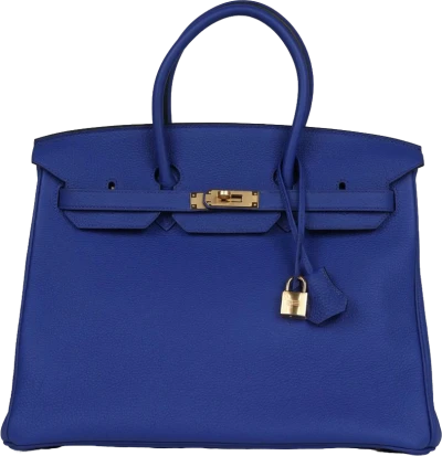 Hermes Birkin 35 Bleu Electric Togo Gold Hardware Hermes Birkin 35 Bleu Electric Togo Gold Hardware