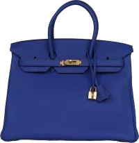 Hermes Birkin 35 Bleu Electric Togo Gold Hardware Hermes Birkin 35 Bleu Electric Togo Gold Hardware