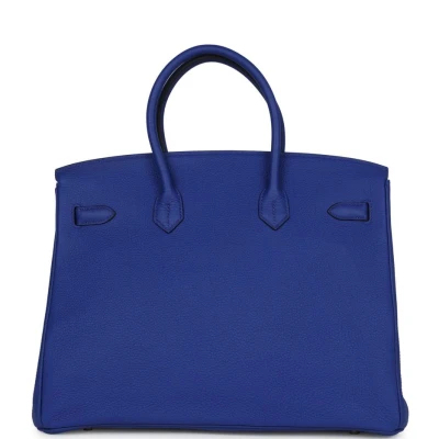 Hermes Birkin 35 Bleu Electric Togo Gold Hardware Hermes Birkin 35 Bleu Electric Togo Gold Hardware