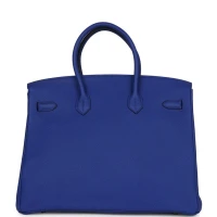 Hermes Birkin 35 Bleu Electric Togo Gold Hardware Hermes Birkin 35 Bleu Electric Togo Gold Hardware