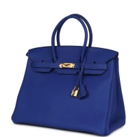 Hermes Birkin 35 Bleu Electric Togo Gold Hardware Hermes Birkin 35 Bleu Electric Togo Gold Hardware