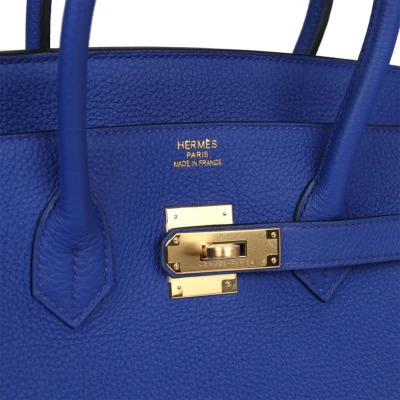 Hermes Birkin 35 Bleu Electric Togo Gold Hardware Hermes Birkin 35 Bleu Electric Togo Gold Hardware