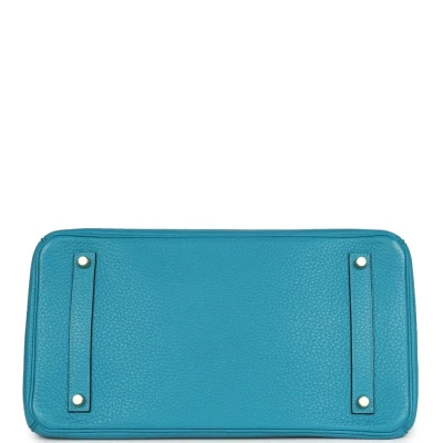 Hermes Birkin 35 Bleu Izmir Clemence Gold Hardware