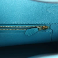 Hermes Birkin 35 Bleu Izmir Clemence Gold Hardware