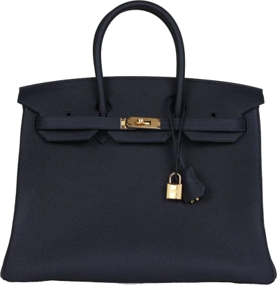 Hermes Birkin 35 Bleu Nuit Togo Gold Hardware Hermes Birkin 35 Bleu Nuit Togo Gold Hardware