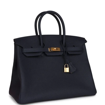 Hermes Birkin 35 Bleu Nuit Togo Gold Hardware Hermes Birkin 35 Bleu Nuit Togo Gold Hardware