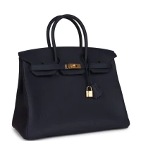 Hermes Birkin 35 Bleu Nuit Togo Gold Hardware Hermes Birkin 35 Bleu Nuit Togo Gold Hardware