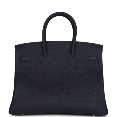 Hermes Birkin 35 Bleu Nuit Togo Gold Hardware Hermes Birkin 35 Bleu Nuit Togo Gold Hardware