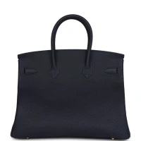 Hermes Birkin 35 Bleu Nuit Togo Gold Hardware Hermes Birkin 35 Bleu Nuit Togo Gold Hardware