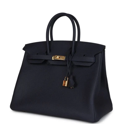 Hermes Birkin 35 Bleu Nuit Togo Gold Hardware Hermes Birkin 35 Bleu Nuit Togo Gold Hardware