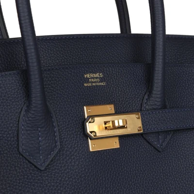 Hermes Birkin 35 Bleu Nuit Togo Gold Hardware Hermes Birkin 35 Bleu Nuit Togo Gold Hardware