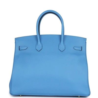 Hermes Birkin 35 Bleu Paradise Epsom Gold Hardware