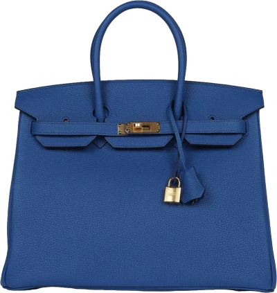Hermes Birkin 35 Bleu Royal Togo Gold Hardware Hermes Birkin 35 Bleu Royal Togo Gold Hardware