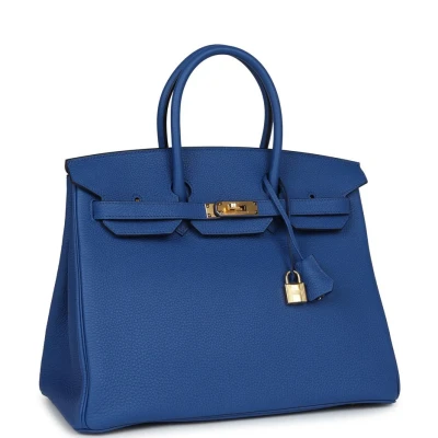 Hermes Birkin 35 Bleu Royal Togo Gold Hardware Hermes Birkin 35 Bleu Royal Togo Gold Hardware