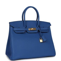 Hermes Birkin 35 Bleu Royal Togo Gold Hardware Hermes Birkin 35 Bleu Royal Togo Gold Hardware