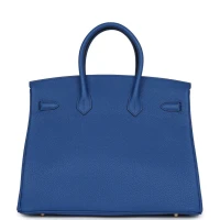 Hermes Birkin 35 Bleu Royal Togo Gold Hardware Hermes Birkin 35 Bleu Royal Togo Gold Hardware