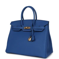 Hermes Birkin 35 Bleu Royal Togo Gold Hardware Hermes Birkin 35 Bleu Royal Togo Gold Hardware