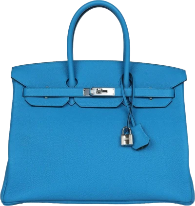 Hermes Birkin 35 Bleu Zanzibar Verso Togo Palladium Hardware Hermes Birkin 35 Bleu Zanzibar Verso Togo Palladium Hardware