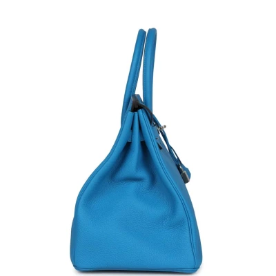 Hermes Birkin 35 Bleu Zanzibar Verso Togo Palladium Hardware Hermes Birkin 35 Bleu Zanzibar Verso Togo Palladium Hardware