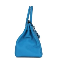 Hermes Birkin 35 Bleu Zanzibar Verso Togo Palladium Hardware Hermes Birkin 35 Bleu Zanzibar Verso Togo Palladium Hardware