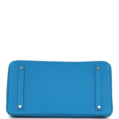 Hermes Birkin 35 Bleu Zanzibar Verso Togo Palladium Hardware Hermes Birkin 35 Bleu Zanzibar Verso Togo Palladium Hardware