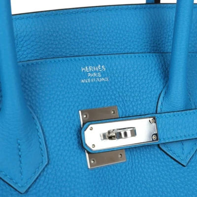 Hermes Birkin 35 Bleu Zanzibar Verso Togo Palladium Hardware Hermes Birkin 35 Bleu Zanzibar Verso Togo Palladium Hardware