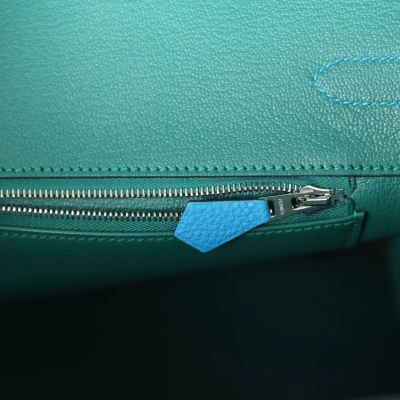 Hermes Birkin 35 Bleu Zanzibar Verso Togo Palladium Hardware Hermes Birkin 35 Bleu Zanzibar Verso Togo Palladium Hardware