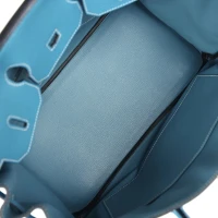 Hermes Birkin 35 Blue Jean Clemence Palladium Hardware Hermes Birkin 35 Blue Jean Clemence Palladium Hardware