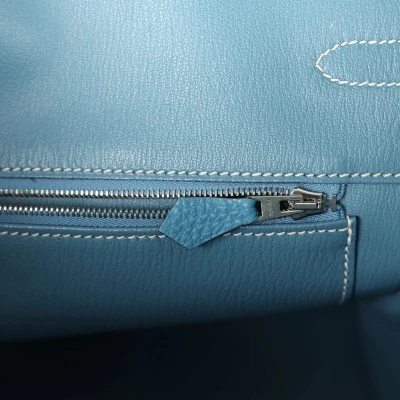 Hermes Birkin 35 Blue Jean Clemence Palladium Hardware Hermes Birkin 35 Blue Jean Clemence Palladium Hardware