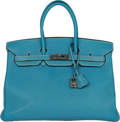 Hermes Birkin 35 Blue Jean Togo Palladium Hardware Hermes Birkin 35 Blue Jean Togo Palladium Hardware
