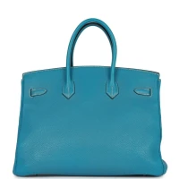 Hermes Birkin 35 Blue Jean Togo Palladium Hardware Hermes Birkin 35 Blue Jean Togo Palladium Hardware