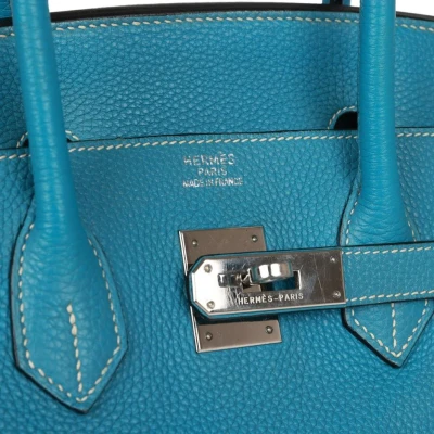 Hermes Birkin 35 Blue Jean Togo Palladium Hardware Hermes Birkin 35 Blue Jean Togo Palladium Hardware
