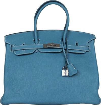 Hermes Birkin 35 Blue Jean Togo Palladium Hardware Hermes Birkin 35 Blue Jean Togo Palladium Hardware