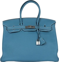 Hermes Birkin 35 Blue Jean Togo Palladium Hardware Hermes Birkin 35 Blue Jean Togo Palladium Hardware