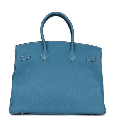Hermes Birkin 35 Blue Jean Togo Palladium Hardware Hermes Birkin 35 Blue Jean Togo Palladium Hardware