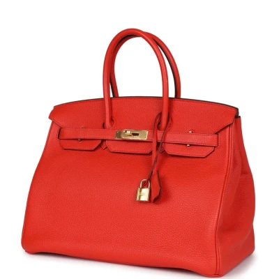Hermes Birkin 35 Capucine Togo Gold Hardware Hermes Birkin 35 Capucine Togo Gold Hardware