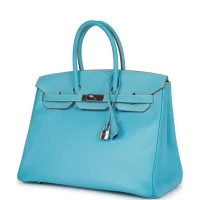 Hermes Birkin 35 Celeste Candy Epsom Palladium Hardware Hermes Birkin 35 Celeste Candy Epsom Palladium Hardware